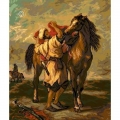 Набор для вышивания нитками GOBLENSET "Марокканец седлающий коня (Делакруа)"